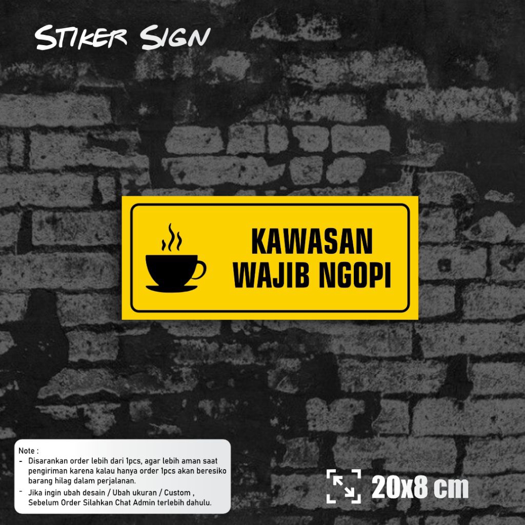 Stiker Kawasan Wajib Ngopi