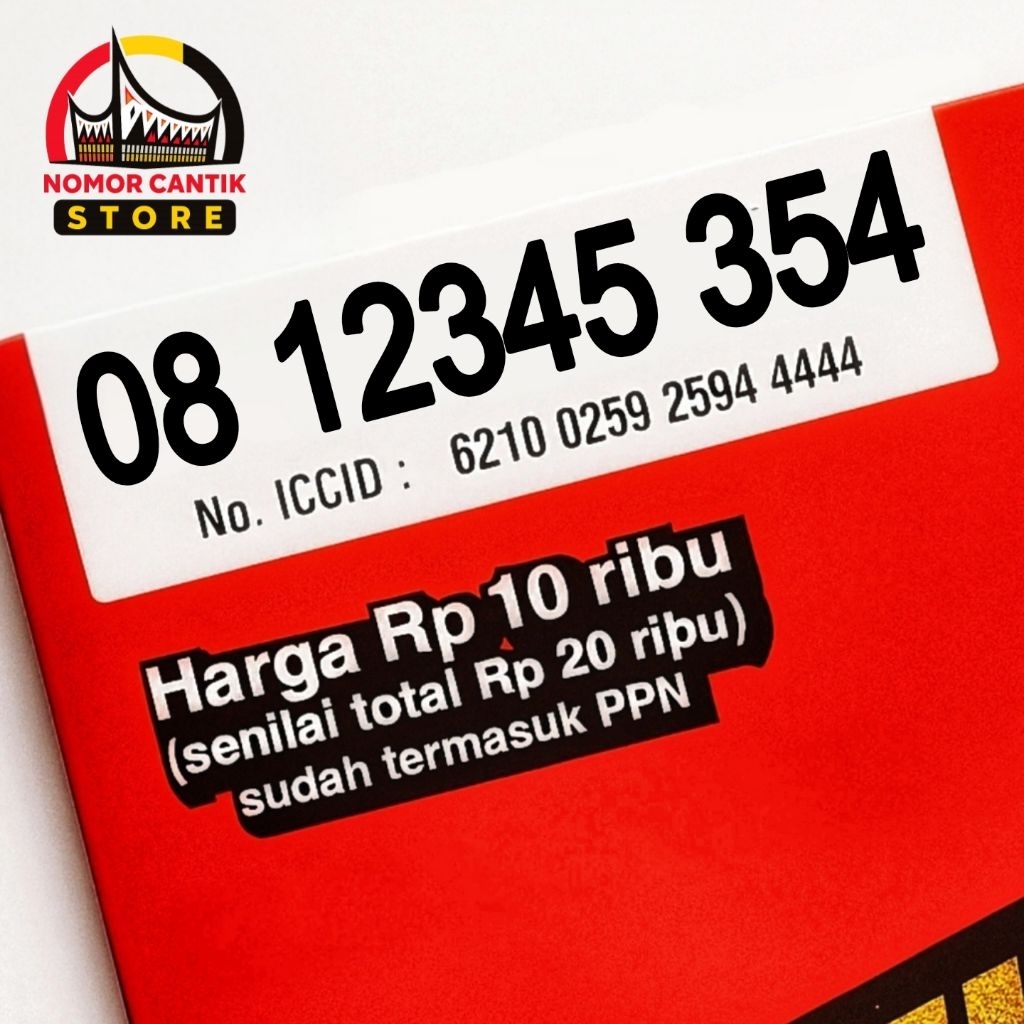 NOMOR CANTIK SIMPATI 10 DIGIT ESA 354 Seri Naik TRIPLE ANGKA BESAR HOKI BUKAN KWARTED PANCA HEXA ILU
