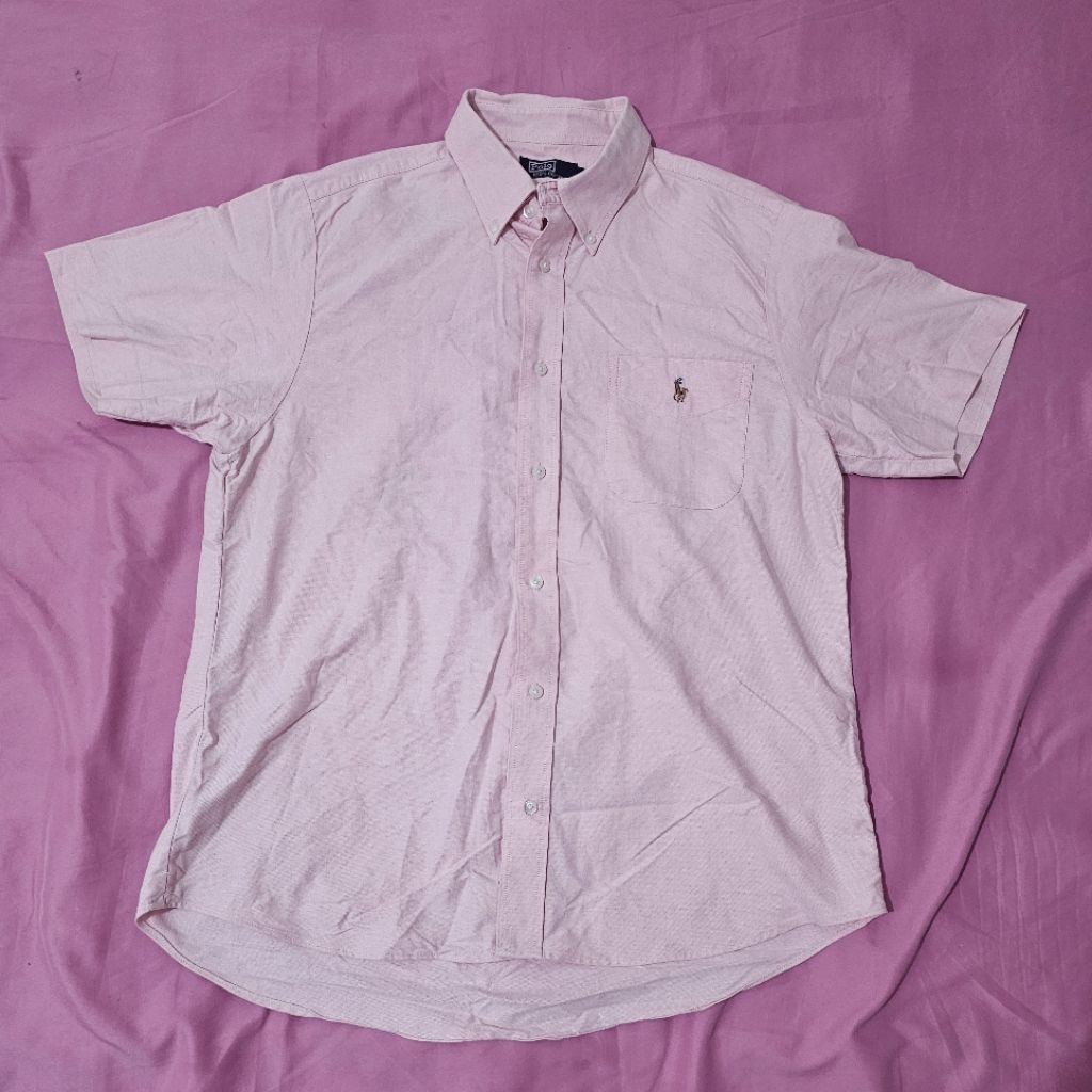 Kemeja Polo Warna Pink Muda Size 17,5