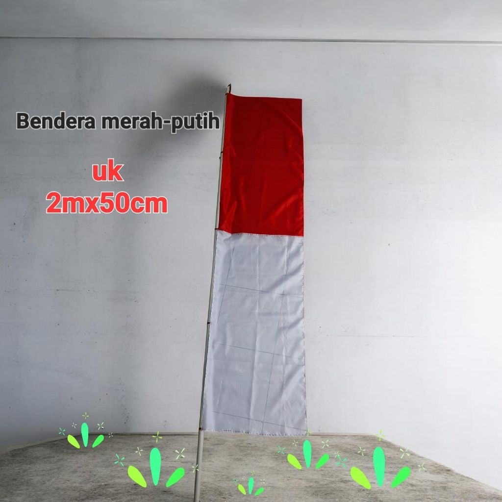 umbul-umbul merah putih uk 2mx50cm,umbul-umbul kombinasi merah putih,umbul-umbul polos