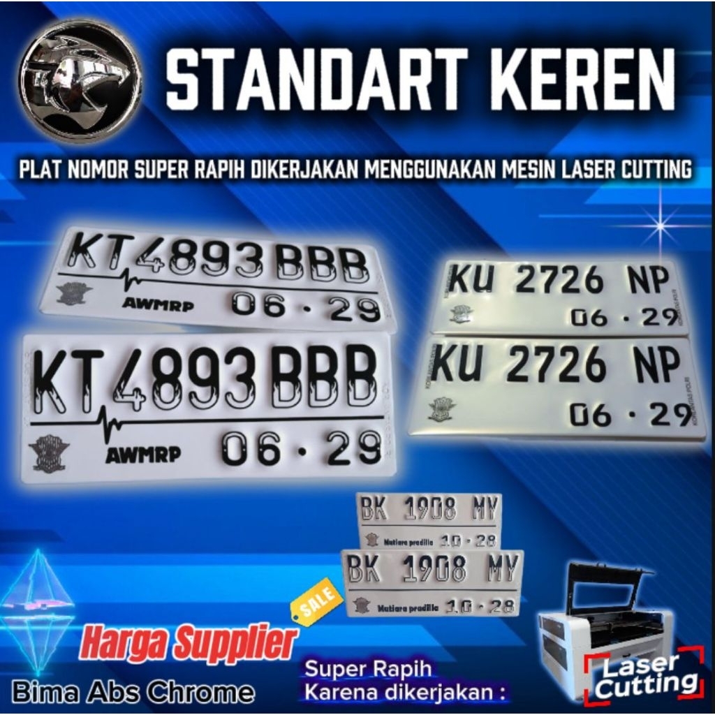 variasi custom plat termurah dan murah abis, plat termurah, plat murah abis, custom apik, plat nyala