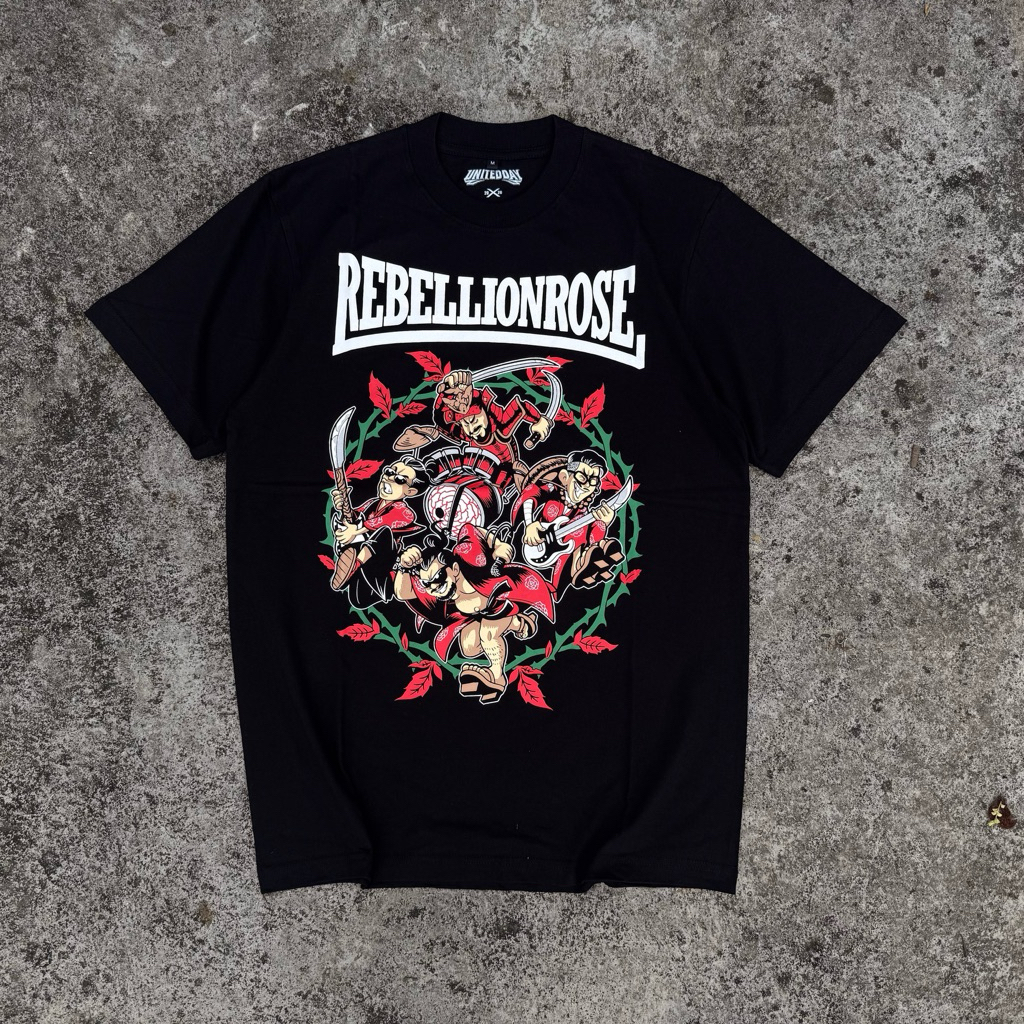 REBELLION ROSE - UNITED DAY TSHIRT BLACK