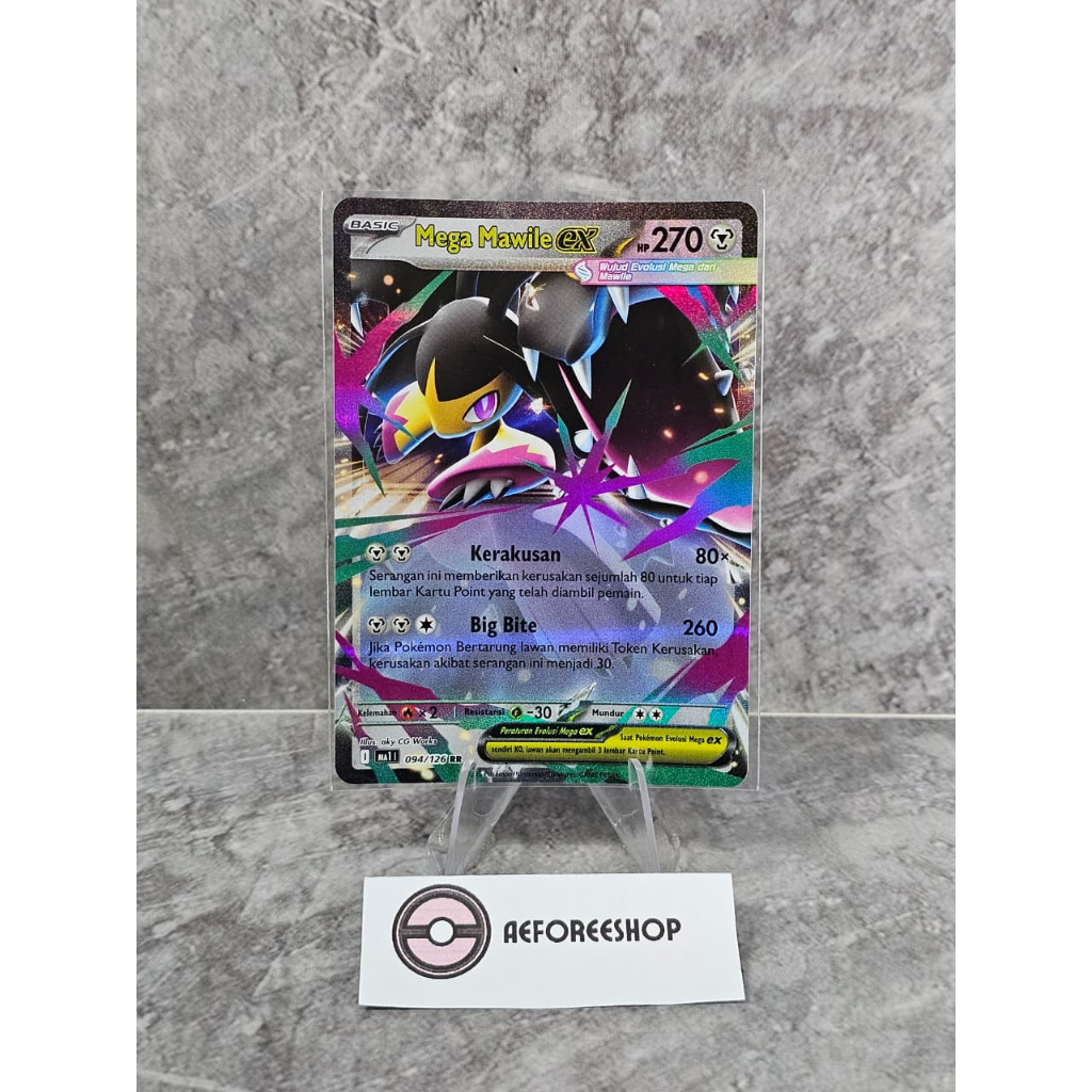 Kartu Pokemon Indonesia 2025 - Mega Mawile ex RR 094/126 - MA1 Evolusi Mega