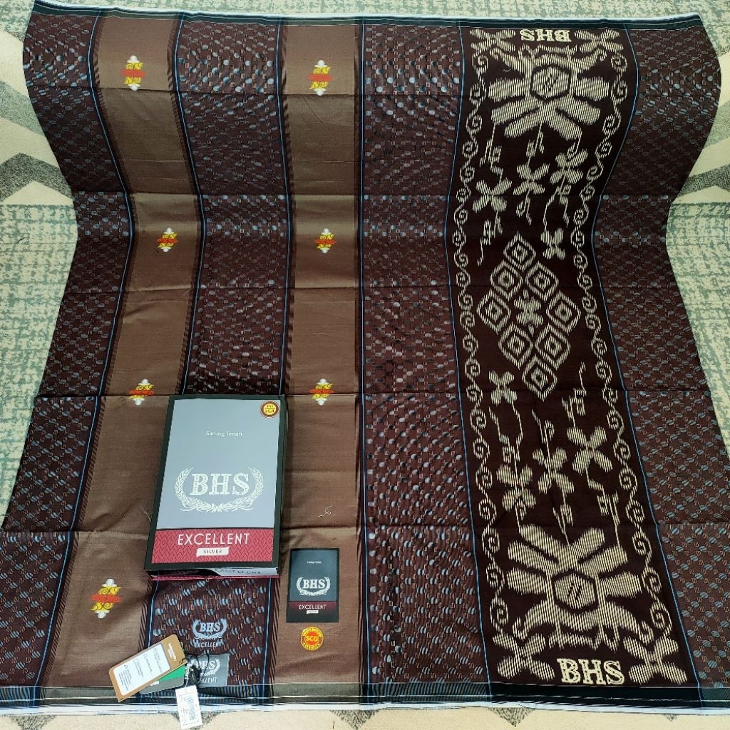 SARUNG BHS EXCELLENT SILVER MOTIF SONGKET TIMBUL