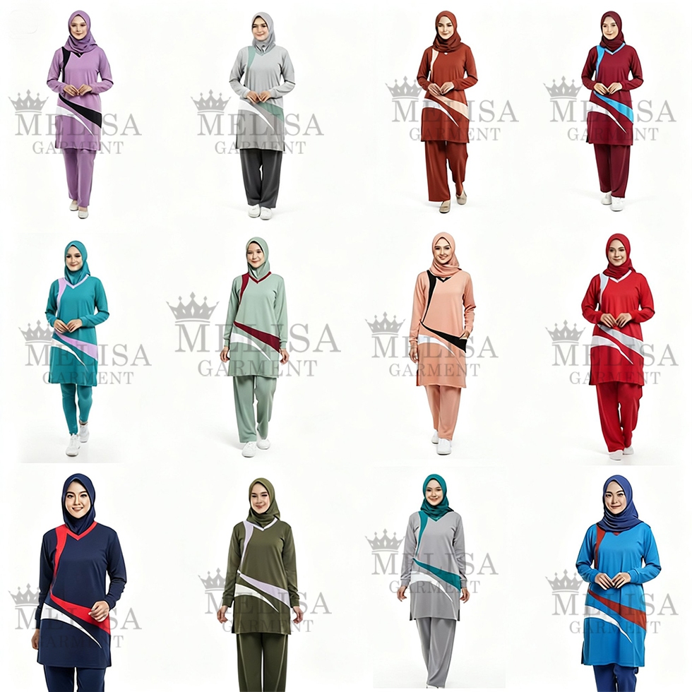Atasan Tunik Seragam Promosi / Kaos Olahraga Muslimah / Kaos Senam Muslimah / Bahan Tebal dan Menyer