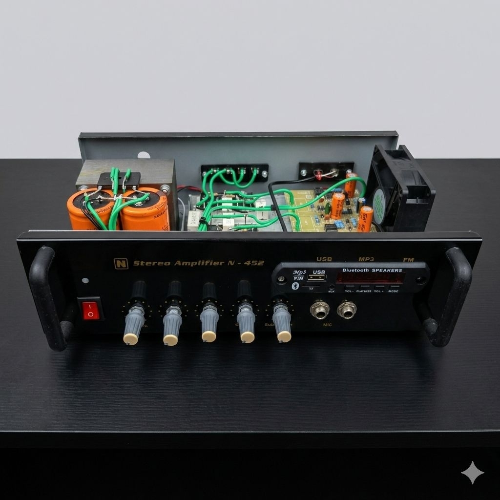 Amplifier bluetooth trafo 5a subwoofer karaoke