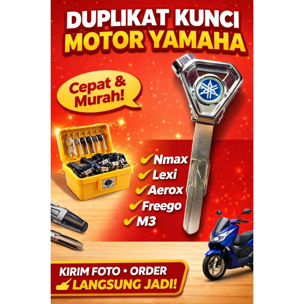 Duplikat Kunci Online | Kunci Motor Yamaha (Mesin Otomatis)