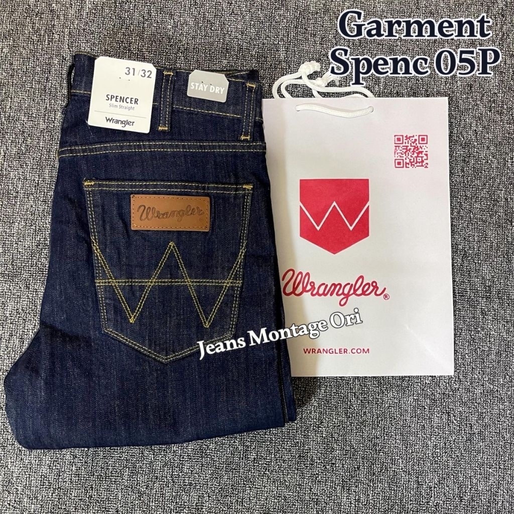 Celana Wrangler Spenc & Vegas Slimfit Stretch Celana Jeans Panjang Pria Hitam Abu BlackWash High Qua