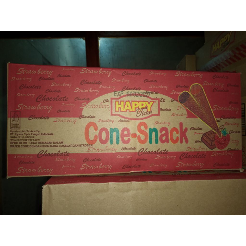 Happy Time Cone Snack (1 Karton Isi 12 Renceng)