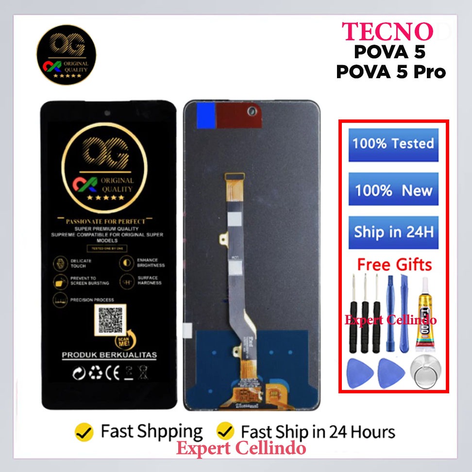 LCD TECNO POVA 5 POVA 5 PRO ORIGINAL OG SUPER Fullset Touchscreen