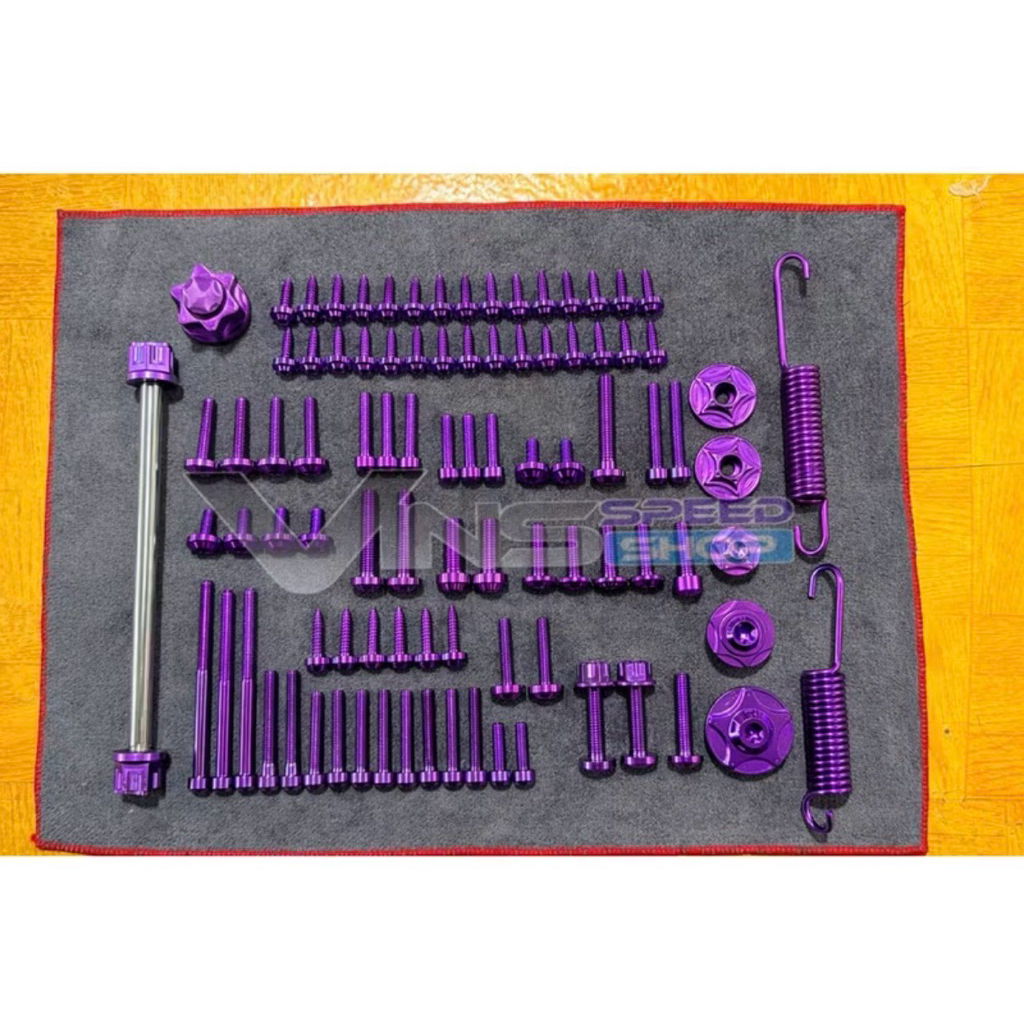 Paket Baut Titanium GR5 Mio J / Mio M3 / Mio GT Full Set | Baut Body, CVT, Knalpot, Shock, Stylish