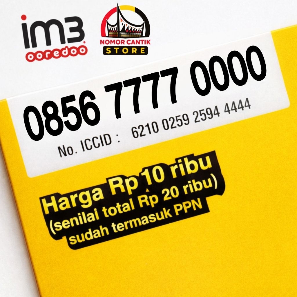 Nomor Cantik Im3 Oreedo 12 Digit Indosat Double Kwarted 7777 0000