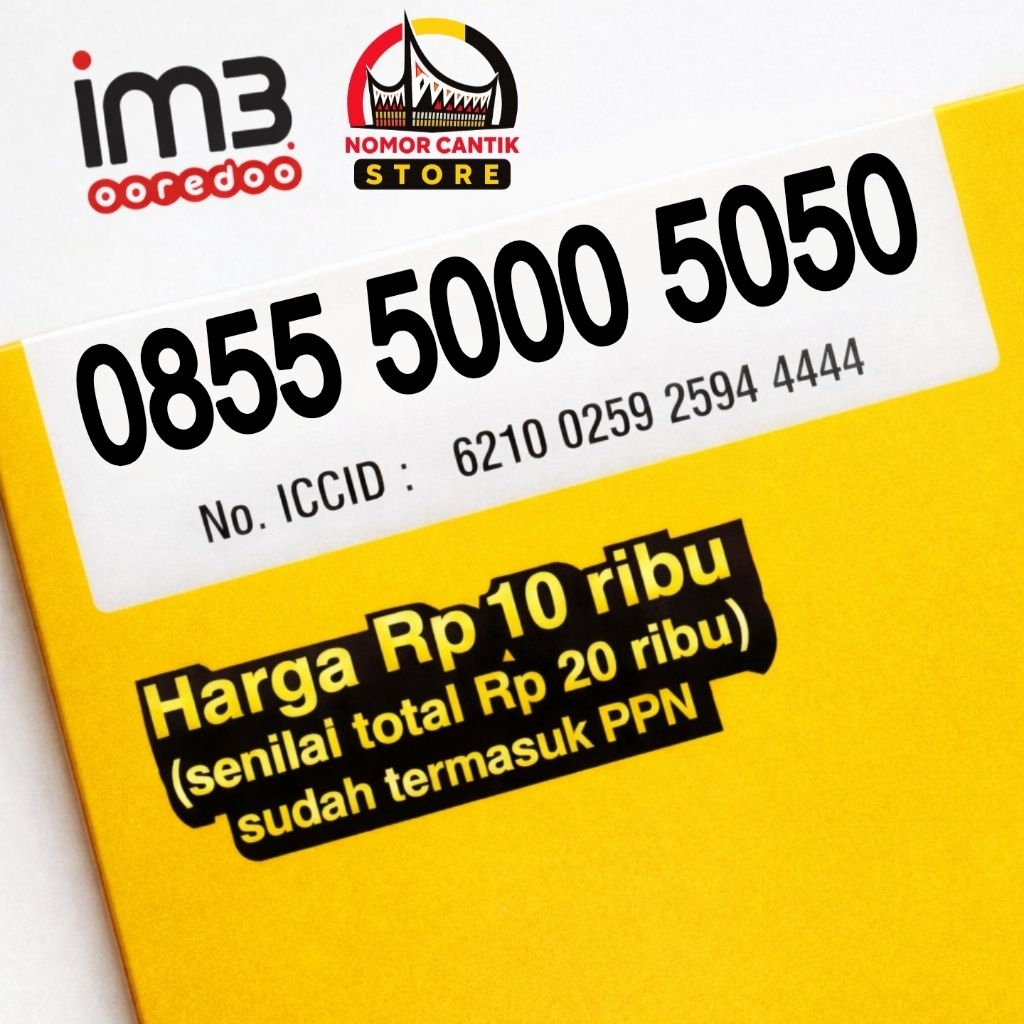 Nomor Cantik Im3 Oreedo 12 Digit Indosat Double AbAb Kwarted 5000 5050