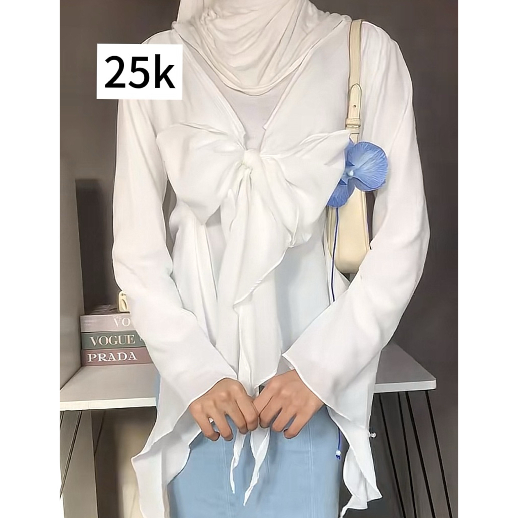 PL baju coloomp cardigan tali pita gurita
