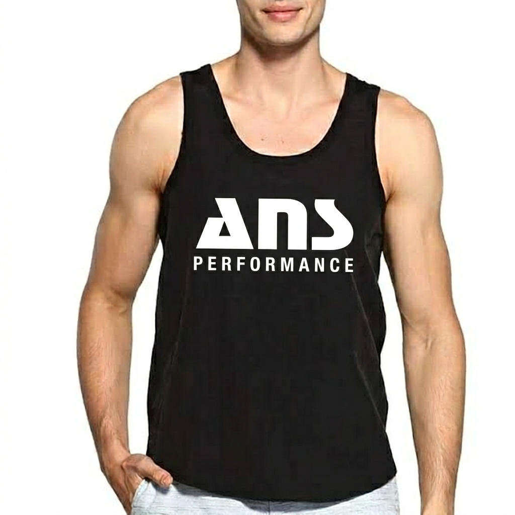 Kaos Olahraga Singlet Sleeveless ANS Performance ANS Finaflex Evogen Dri Fit