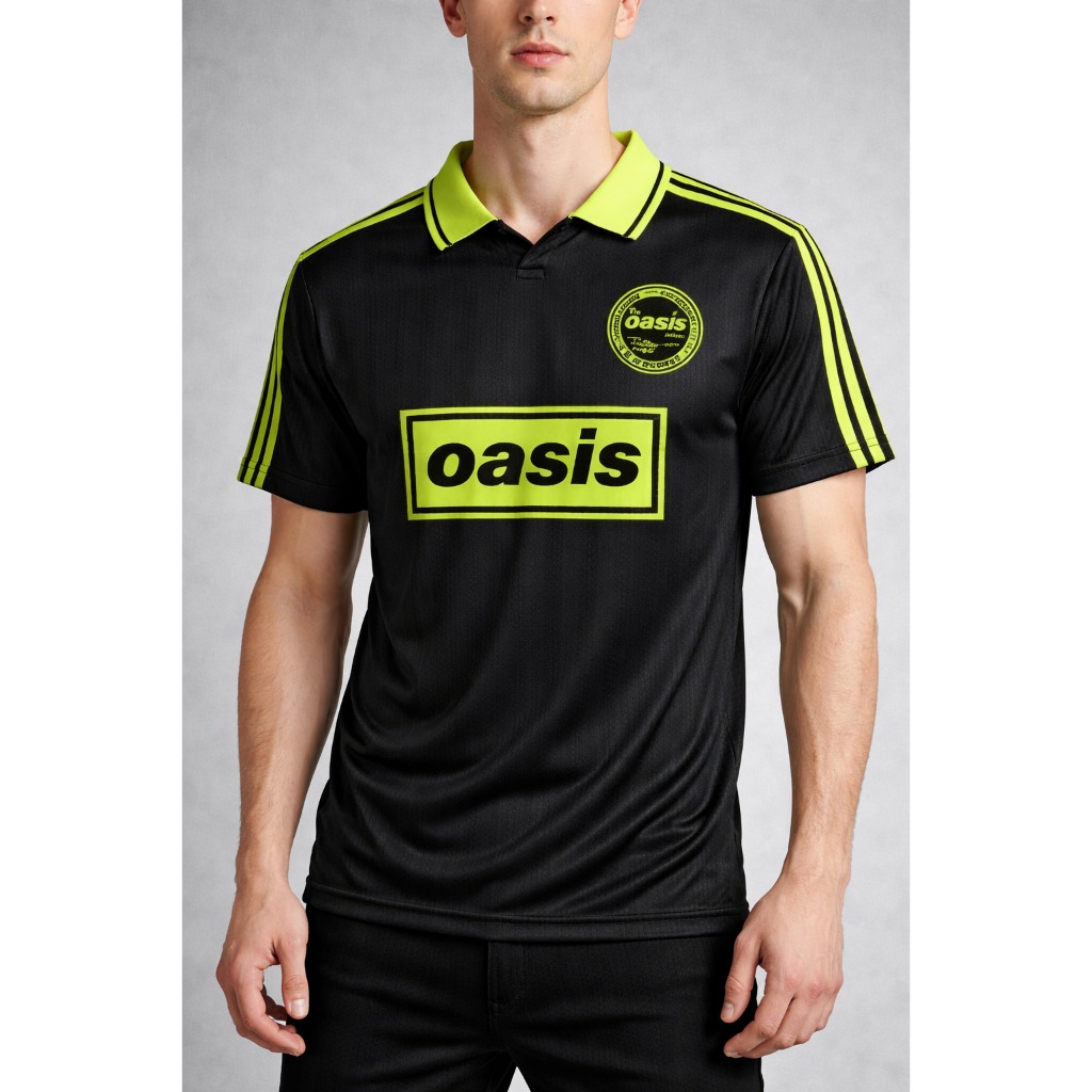 Jersey Vintage oasis keren best seler Full Printing warna hijau stabilo hitam DriFit Premium Anak De