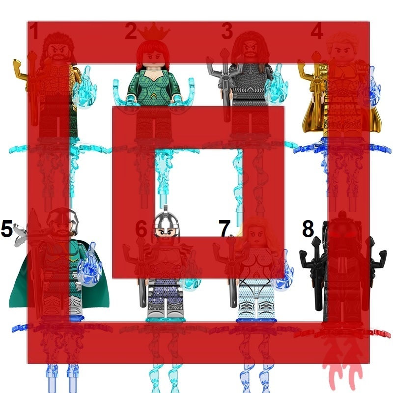 DC Justice League Aquaman Neptune Trident Arthur Mera Queen Atlanta Black Manta King Om Nereus Actio