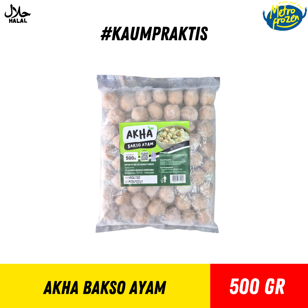 AKHA Bakso Ayam 500gr //pentol ayam //bakso daging ayam