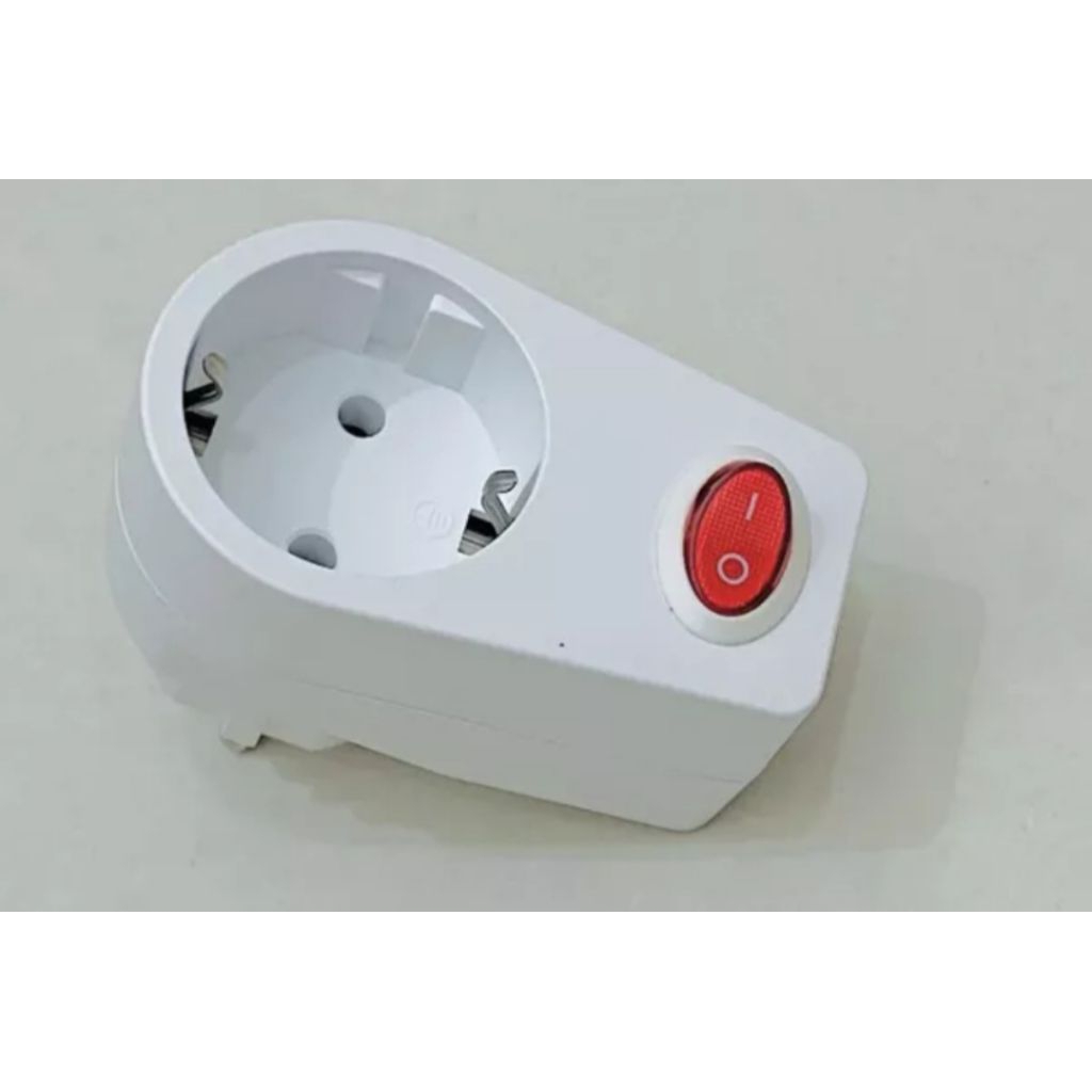 steker T arde visicom + saklar + colokan listrik 1 lubang + stopkontak tusuk arde visicom