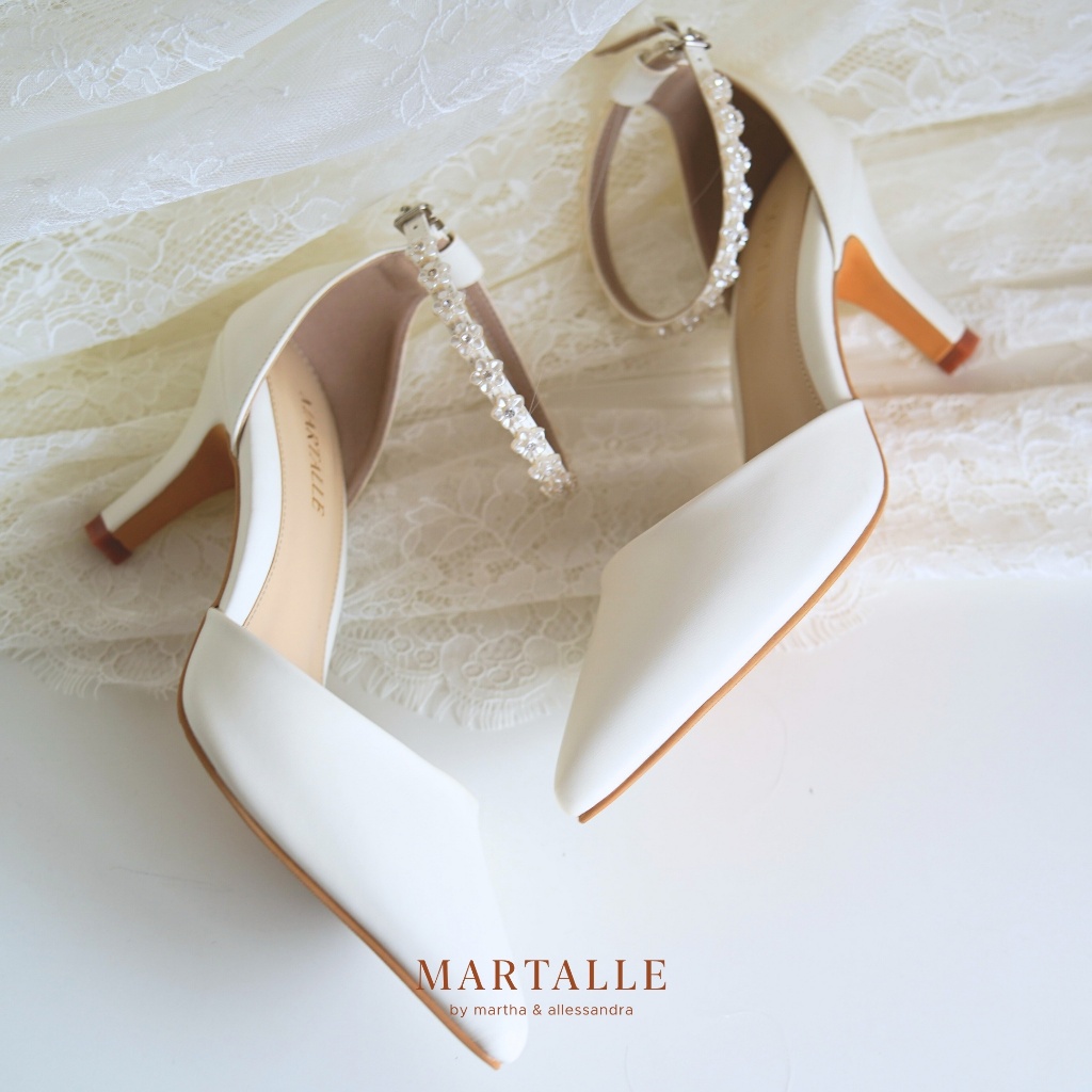 Martalle - Aurelia Vol.1 & Vol.2 | Sepatu Heels Wanita 5 & 7 CM Stiletto Blockheels | Sepatu Pengant