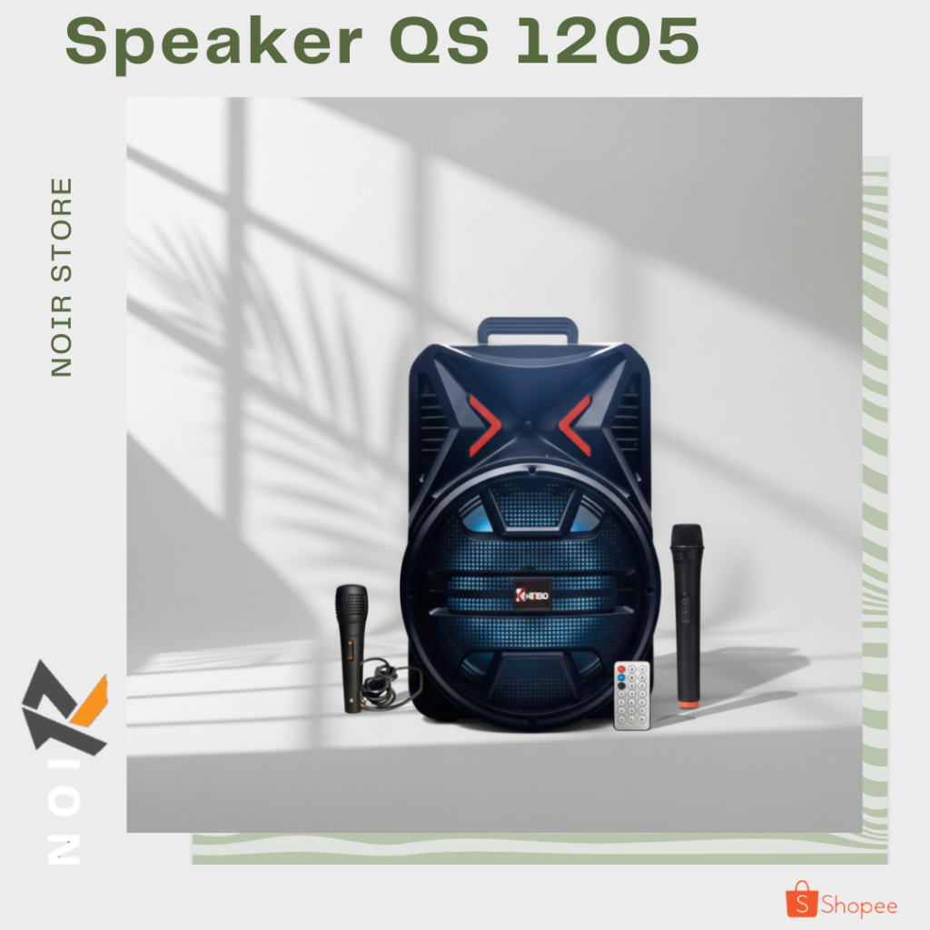 NOIR Speaker QS 1205 WS MKC Kimiso Ukuran 12.8 Inch Variasi 1 Microphone Wireless