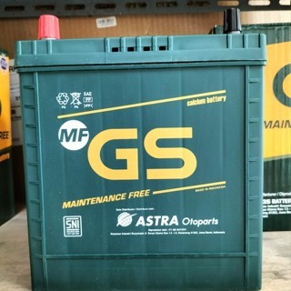 Aki Gs N60L Orginal ASTRA 45Ah code 46B24R  hybrid  - Aki kering GS MF 100% original
