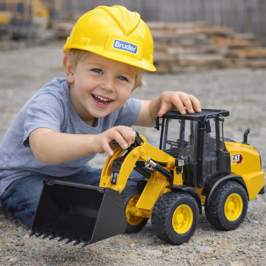 Bruder 2485 CAT Wheel Loader - Mainan Miniatur Truk Bulldozer