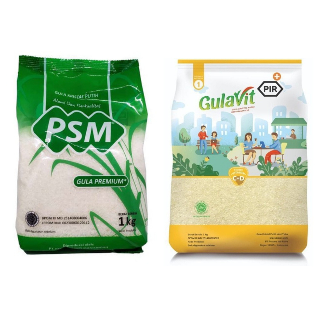 Gula Pasir Putih Kristal 1 Kg , 1/2 Kg