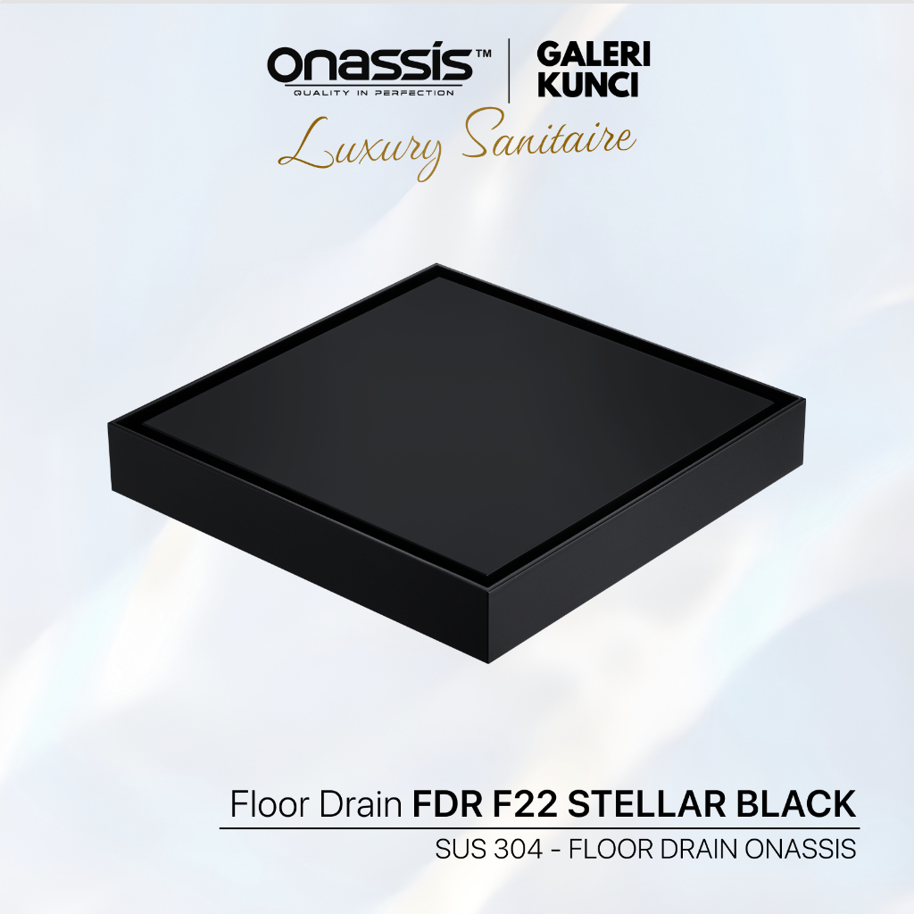 ONASSIS Floor Drain / Saringan Got / Smart Drain Cover - Anti Bau dan Kecoa FDR 022 STELLAR BLACK