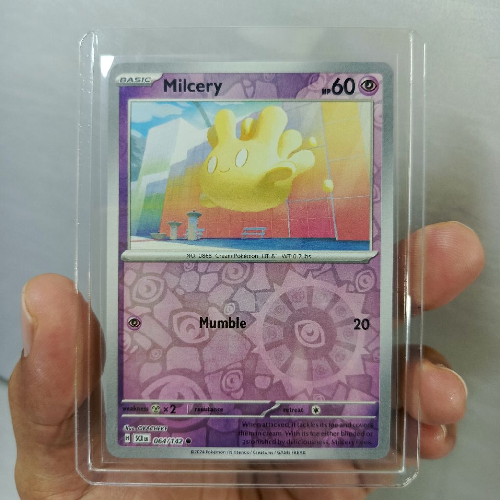 kartu Pokemon TCG English original milcery holo reverse | dapat toploader | ready juga kartu pokemon