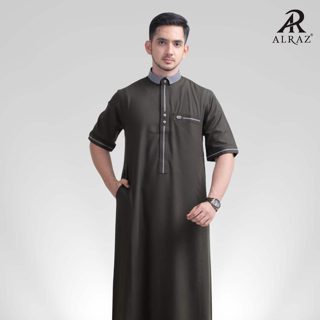 ALRAZ Thobe Fancy Lengan Pendek Zidane 6096