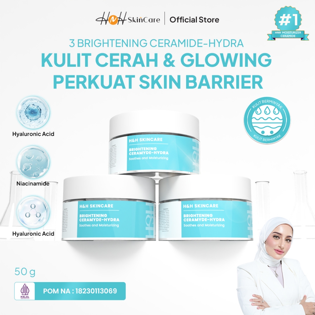 HNH Skincare - Brightening Ceramide Hydra - Moisturizer Ceramide Pelembab Wajah untuk Skin Barrier
