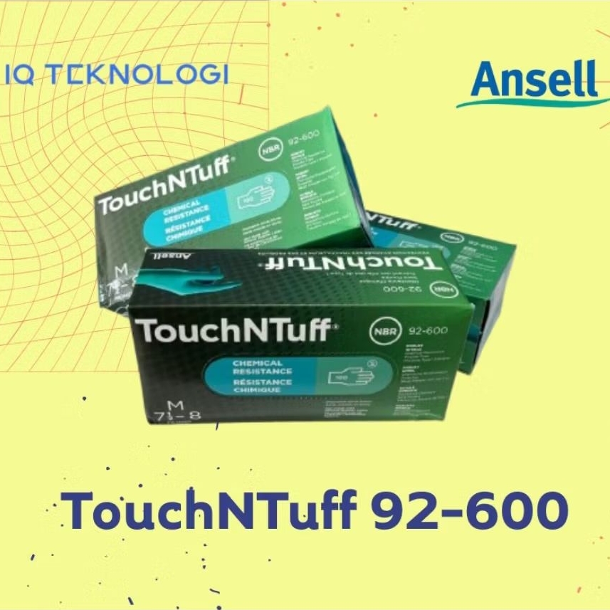 Ansell 92-600 Touchntuff Nitrile Sarung Tangan Nitrile Safety Glove