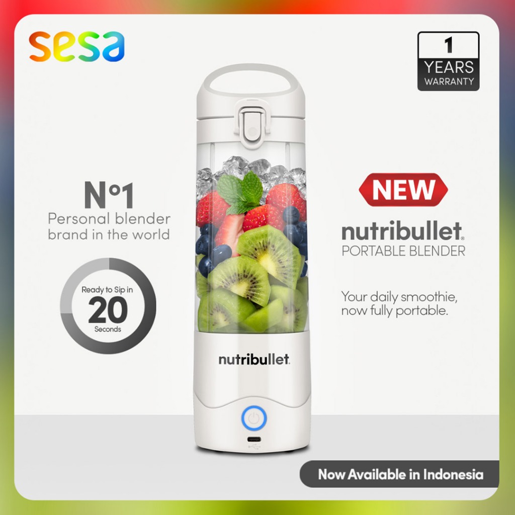Nutribullet Portable Blender White – Blender Mini Praktis Tanpa Kabel