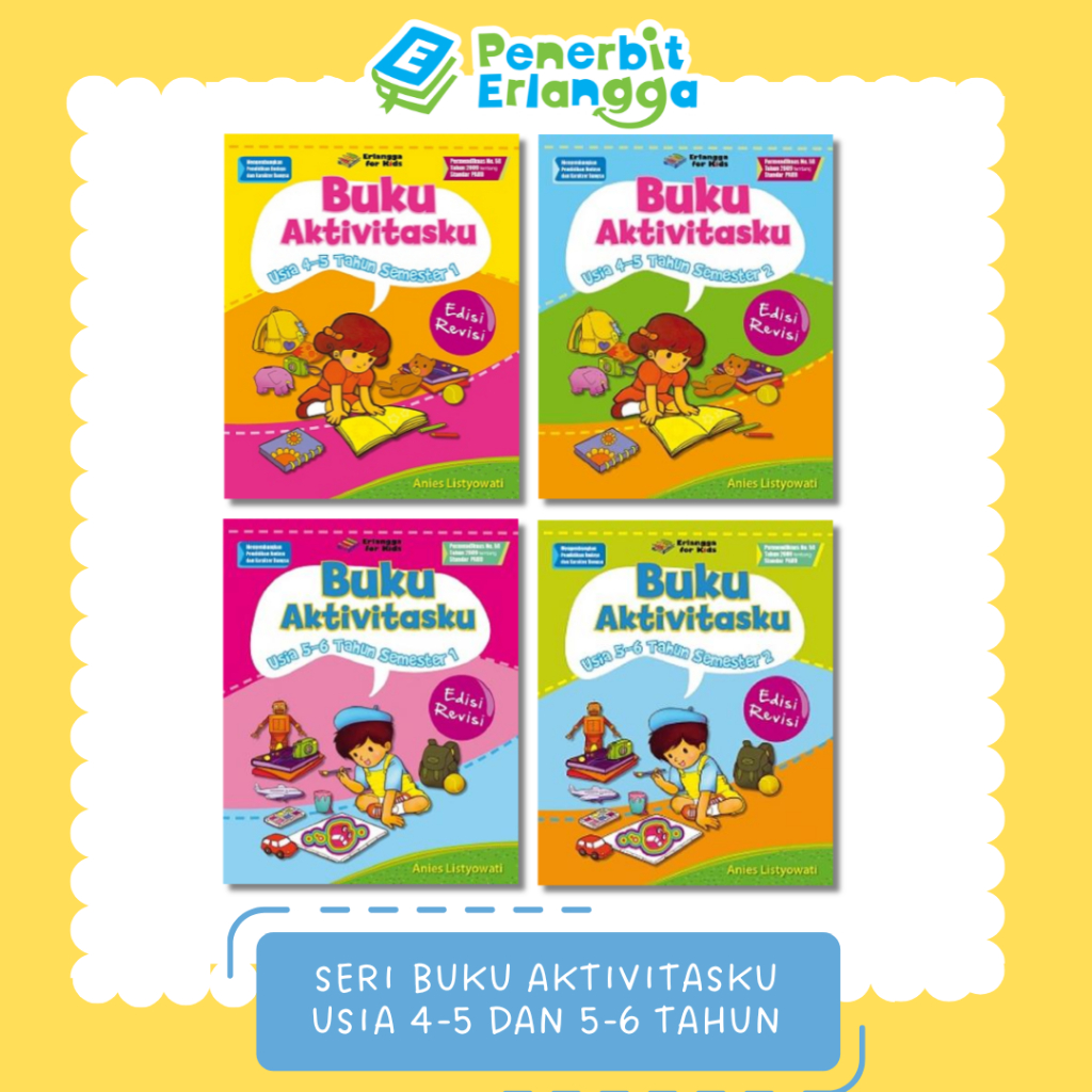 [Erlangga Official] Buku Aktivitas Tk A Semester 1 & 2 Usia 4-6 Tahun Revisi