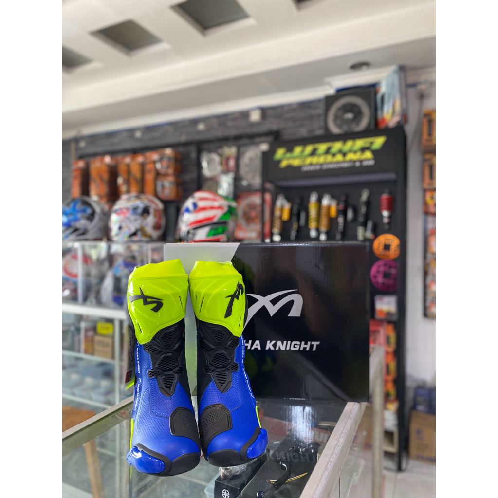 SEPATU BALAP MOCHA KNIGHT BLUE/K.YELLOW SIZE 42