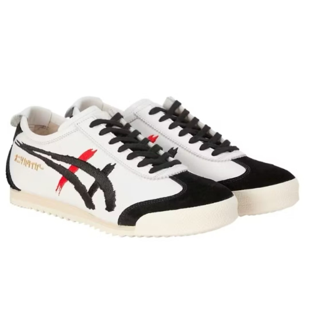 Sepatu Onitsuka Tiger Mexico 66 Deluxe Kabuki Black Red Unisex Shoes