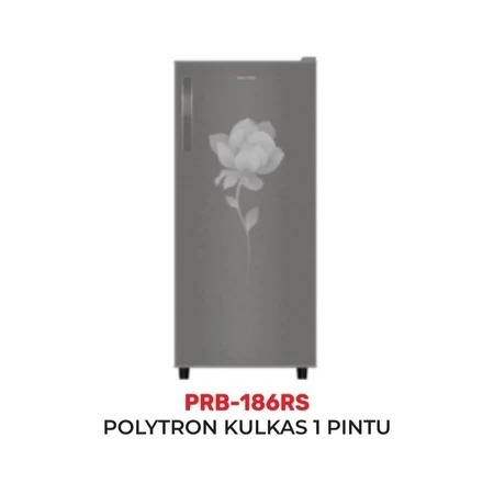 POLYTRON Kulkas 1 Pintu 180L Fixed Speed Compressor Freezer Besar PRB-186 RS Original