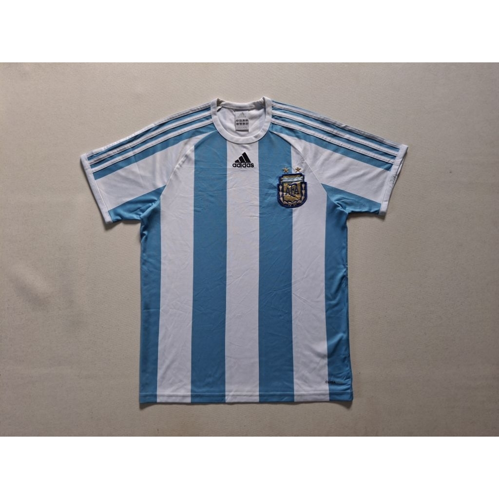 JERSEY BOLA ADIDAS ARGENTINA HOME TAHUN 2010 ORIGINAL 100%
