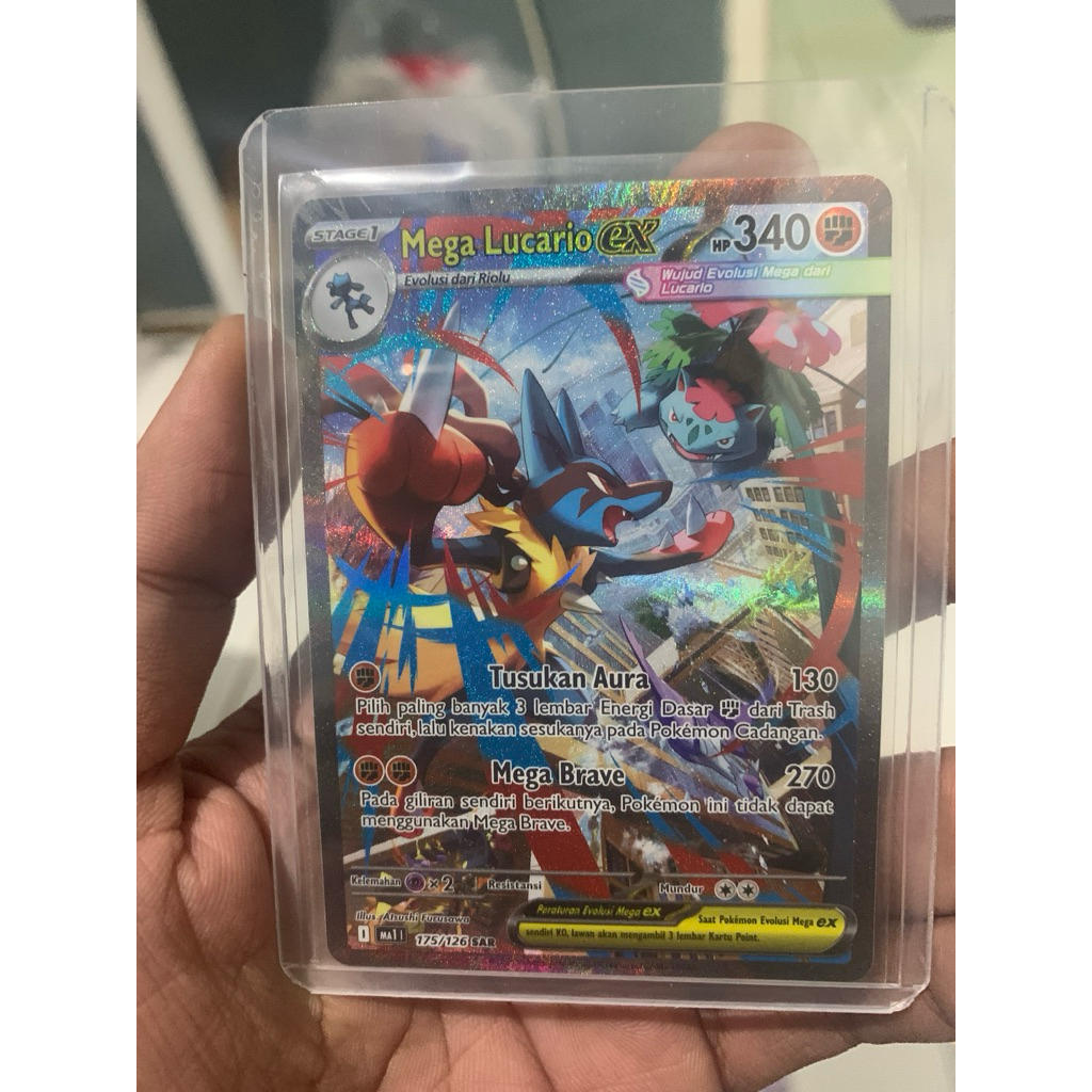 kartu pokemon Mega Lucario EX SAR