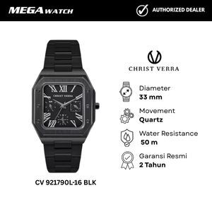 Jam Tangan CHRIST VERRA CHRIST VERRA Wanita Original CV 921790L-16 BLK