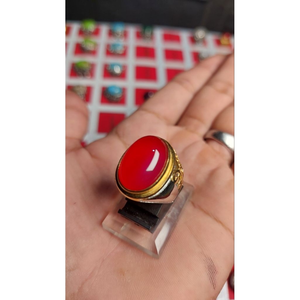 Cincin batu red baron pacitan dim 18 ring titanium super