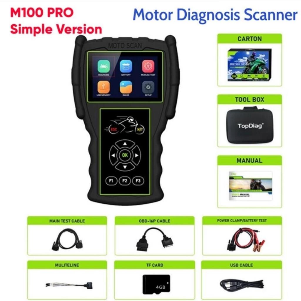 JDIAG m100 pro scanner tester OBD2 motor