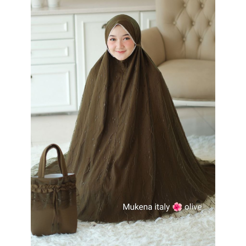 Mukena Italy olive original dalanova