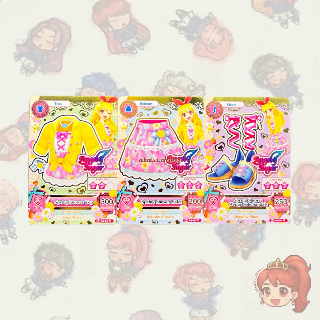 Aikatsu Normal Brand Angely Sugar Spring Shower Set Ichigo Hoshimiya