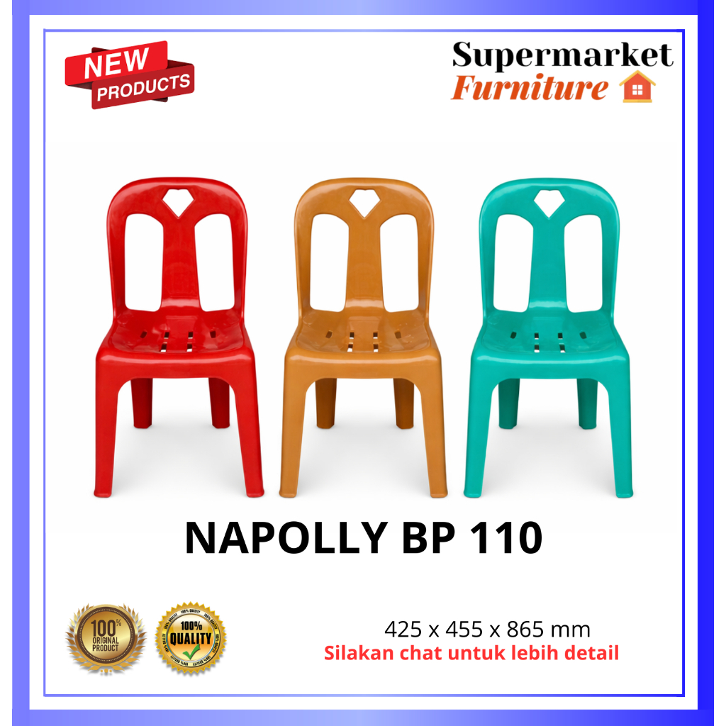 KURSI PLASTIK SANDARAN NAPOLLY BP 110/KURSI TAMAN/KURSI SANTAI