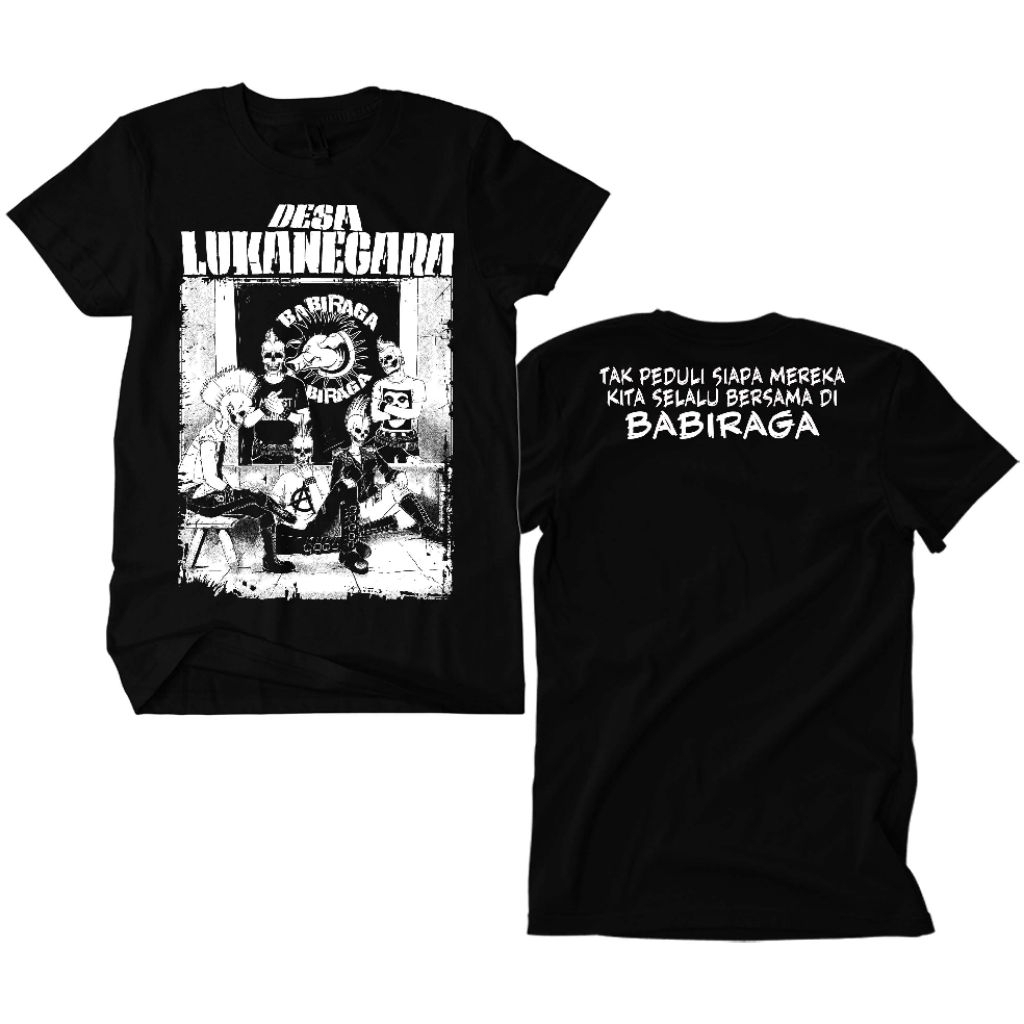 Kaos Band Punk Desa Lukanegara - Babiraga hitam