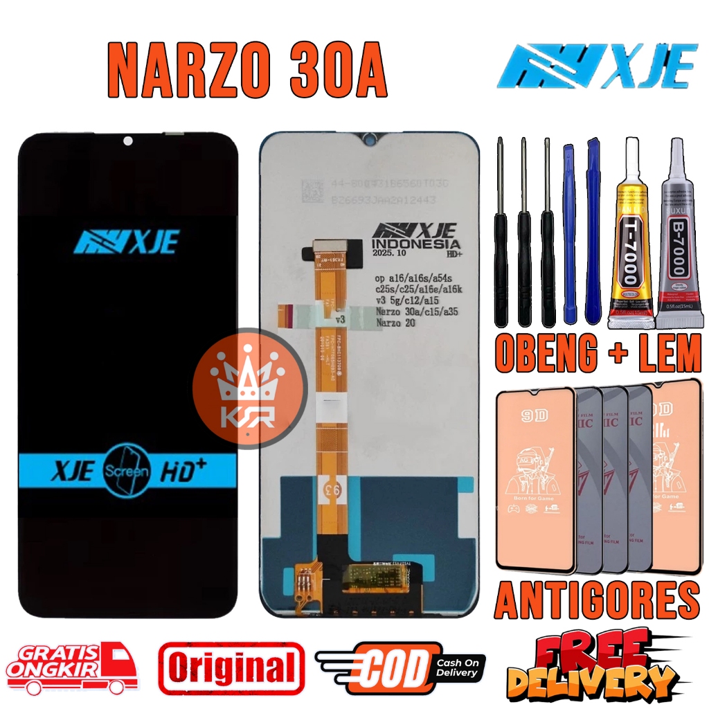 LCD Touchscreen NARZO 30A ORI OEM XJE Original Touchscreen Fullset