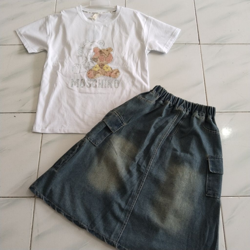 Set Rok Jeans anak import