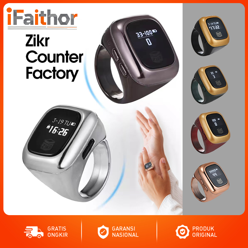 iFaithor Zikr Ring Cincin Tasbih Digital Tasbih Smart Ring Bluetooth Tasbih Digital Ring